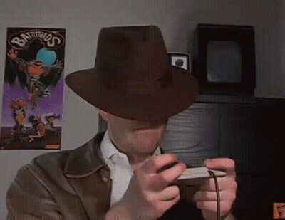 Man In Hat Playing Video Game Battlerios GIF