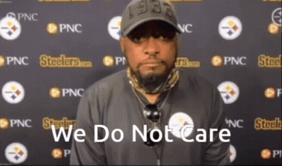Man In Hat Saying 1953 Says We Do Not Care GIF