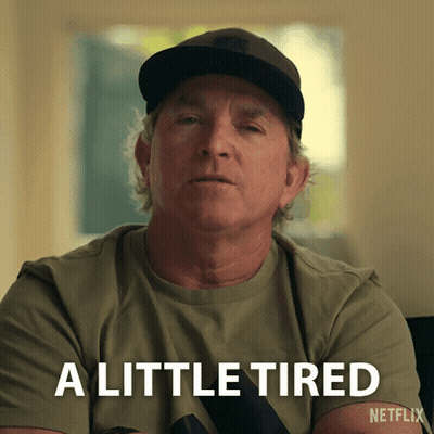 Man In Hat Saying A Little Tired GIF