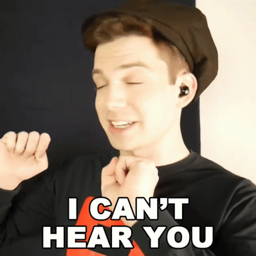 Man In Hat Saying Can't Hear You GIF