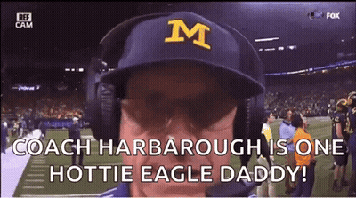 Man In Hat Saying Coach Harborough Is One Hottie Eagle Daddy GIF
