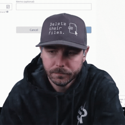 Man In Hat Saying Delete Their Files GIF