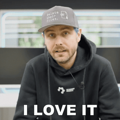 Man In Hat Saying Delete Their Files I Love It GIF