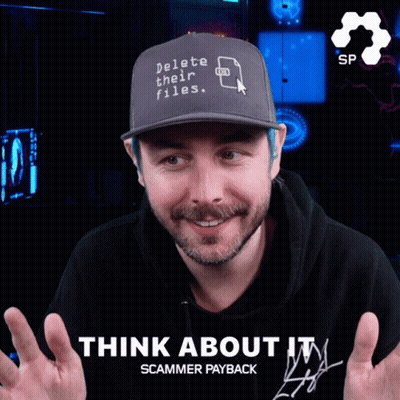 Man In Hat Saying Delete Their Files GIF