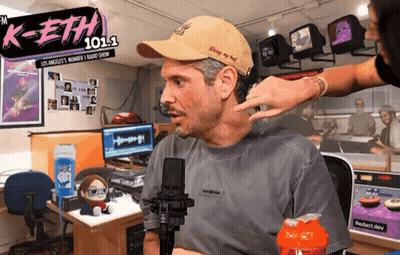 Man In Hat Saying Doing My Best At Microphone GIF