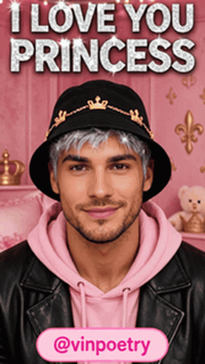 Man In Hat Saying I Love You Princess GIF