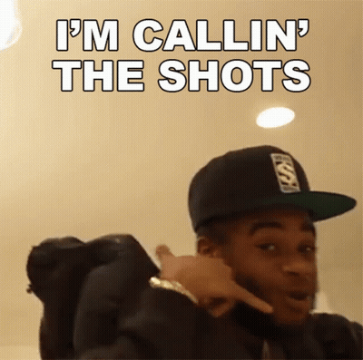 Man In Hat Saying I'm Callin The Shots GIF