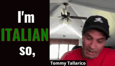 Man In Hat Saying I'm Italian Tommy Tallarico GIF