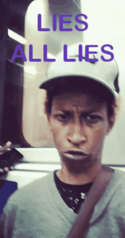 Man In Hat Saying Lies All Lies GIF