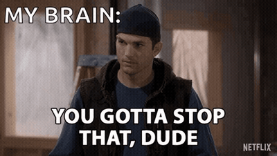 Man In Hat Saying My Brain You Gotta Stop That Dude GIF
