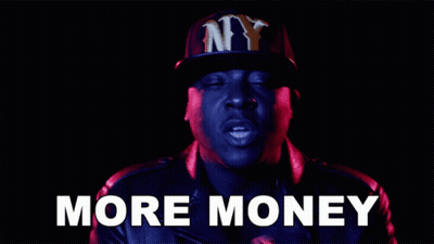 Man in Hat Saying NY Says More Money