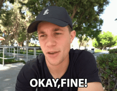 Man In Hat Saying Okay Fine GIF