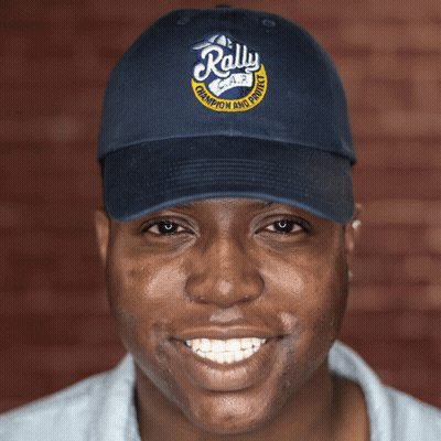 Man In Hat Saying Rally GIF