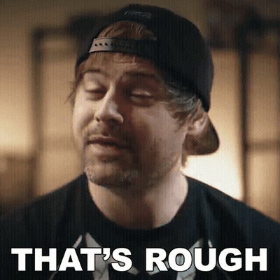 Man In Hat Saying That's Rough GIF