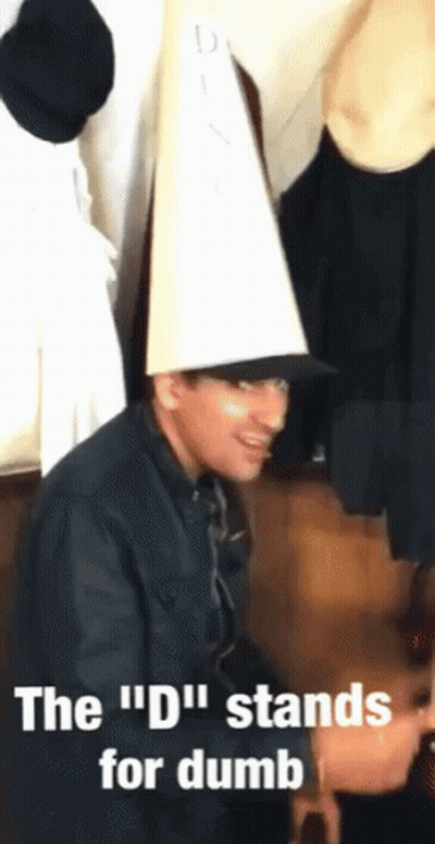 Man In Hat Saying The D Stands For Dumb GIF