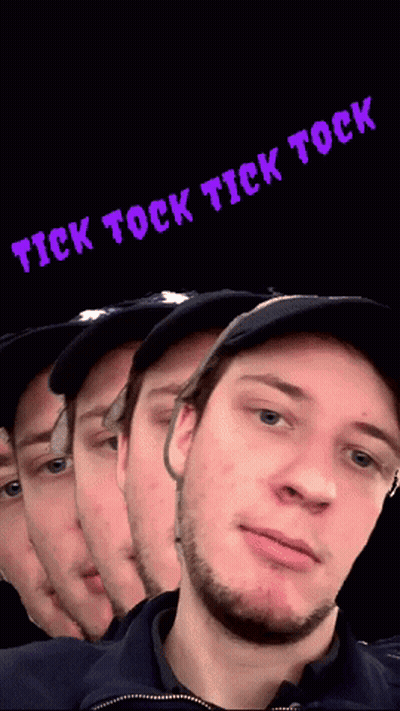 Man In Hat Saying Tick Tock Tick Tock GIF