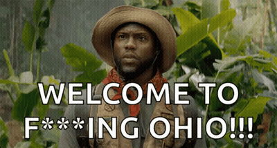 Man In Hat Saying Welcome To F***ing Ohio GIF
