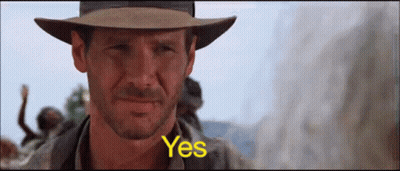 Man In Hat Saying Yes In Front Of Crowd GIF
