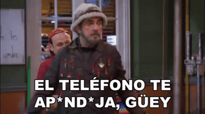 Man In Hat Says El Telefono Te Ap Nd Ja Guey GIF