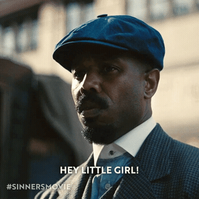 Man In Hat Says Hey Little Girl GIF
