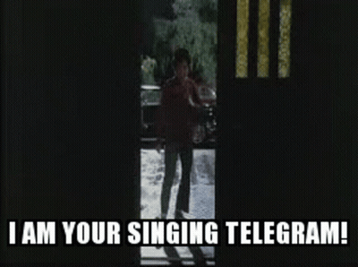 Man In Hat Says I Am Your Singing Telegram GIF