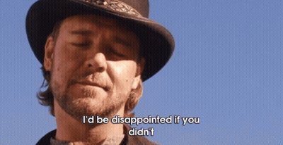 Man In Hat Says I'd Be Disappointed If You Didn't GIF