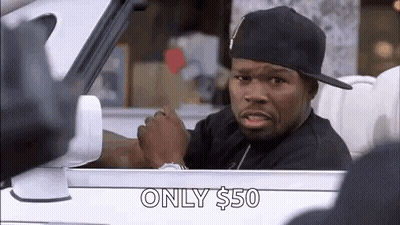 Man In Hat Says Only $50 GIF