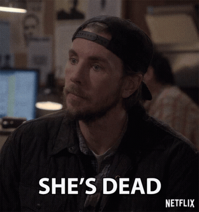 Man In Hat Says She's Dead On Netflix GIF