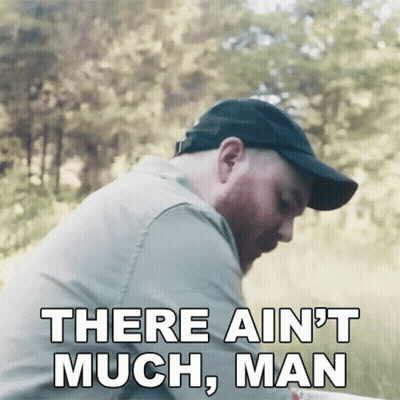 Man In Hat Says There Ain't Much GIF
