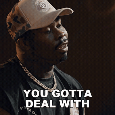Man In Hat Shirt Saying You Gotta Deal With GIF