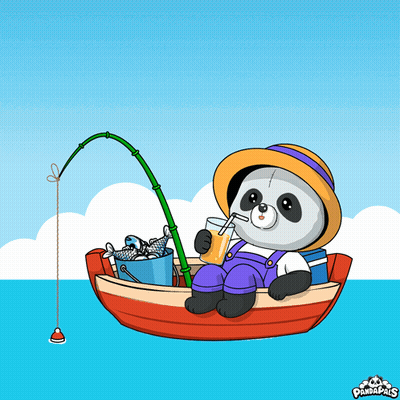 Man In Hat Sitting In Boat With Motor GIF