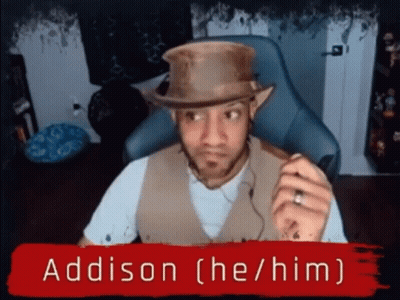 Man In Hat Sitting In Chair Addison GIF