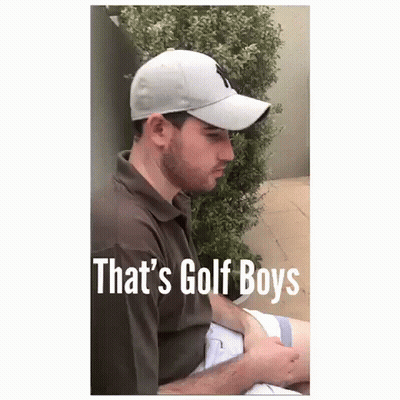 Man In Hat Sitting That's Golf Boys GIF