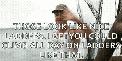 Man In Hat Standing On Boat With Quote GIF