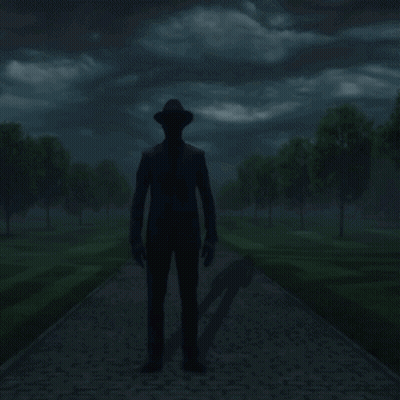 Man in Hat Standing on Path