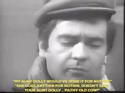 Man In Hat Talking About Aunt Dolly GIF