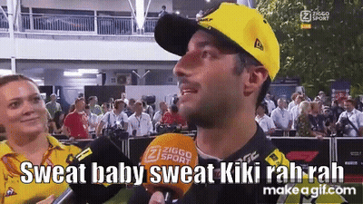 Man In Hat Talking Into Mic Saying Sweat Baby Sweat Kiki Rah Rah GIF