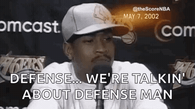 Man In Hat Talking Into Microphone About Defense Man GIF