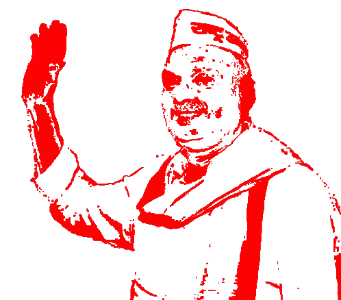 Man In Hat Waving Sticker