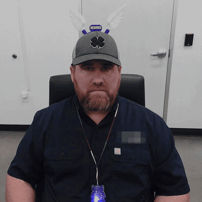 Man In Hat With Clover Saying Hermes GIF