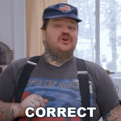Man In Hat With Correct Shirt GIF