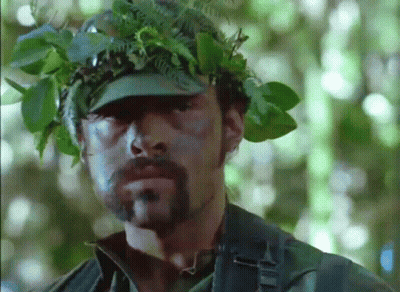 Man In Hat With Leaves GIF