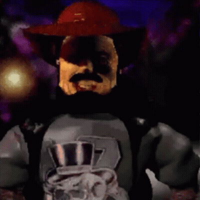 Man In Hat With Letter E Holding Cup GIF