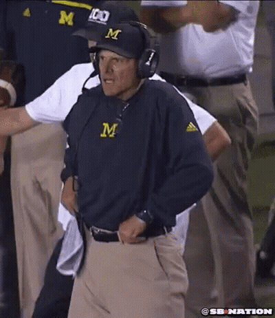 Man In Hat With Letter M Standing On Field GIF