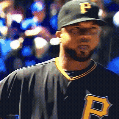 Man In Hat With Letter P Before Crowd GIF