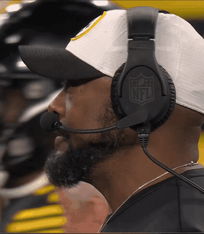 Man In Hat With NFL Headphones GIF