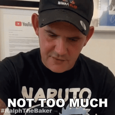 Man In Hat With Shirt Saying Not Too Much GIF