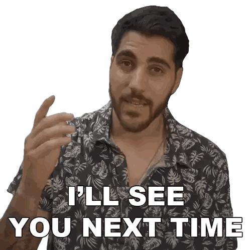 Man In Hawaiian Shirt Saying See You Next Time Sticker