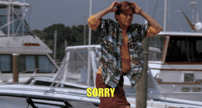 Man In Hawaiian Shirt Saying Sorry Boats GIF