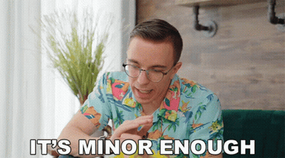 Man In Hawaiian Shirt Says Minor Enough GIF